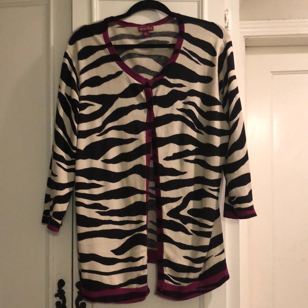 Merona Zebra print Cardigan